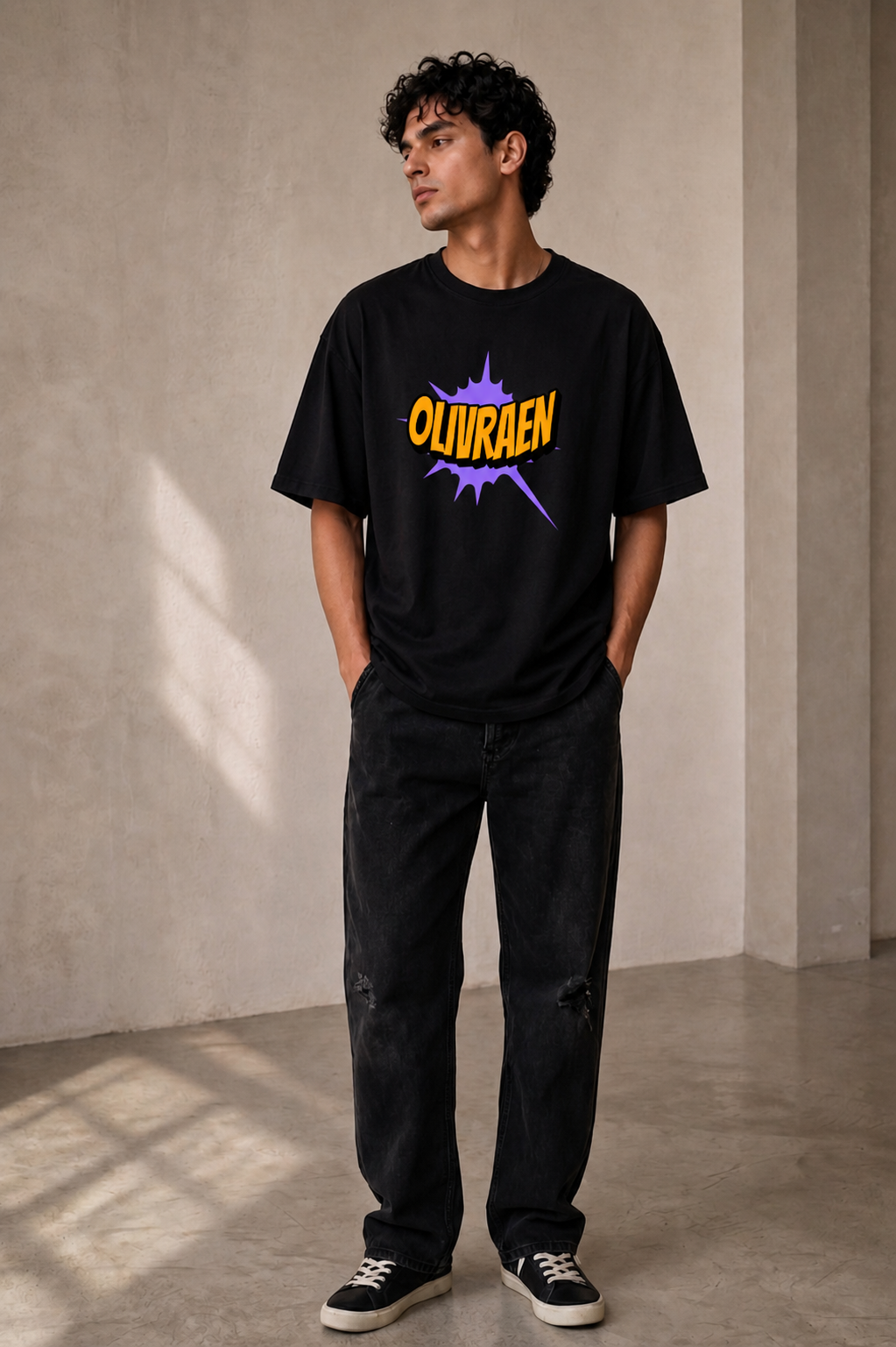 Olivraen Pop Graphic Oversized T-Shirt