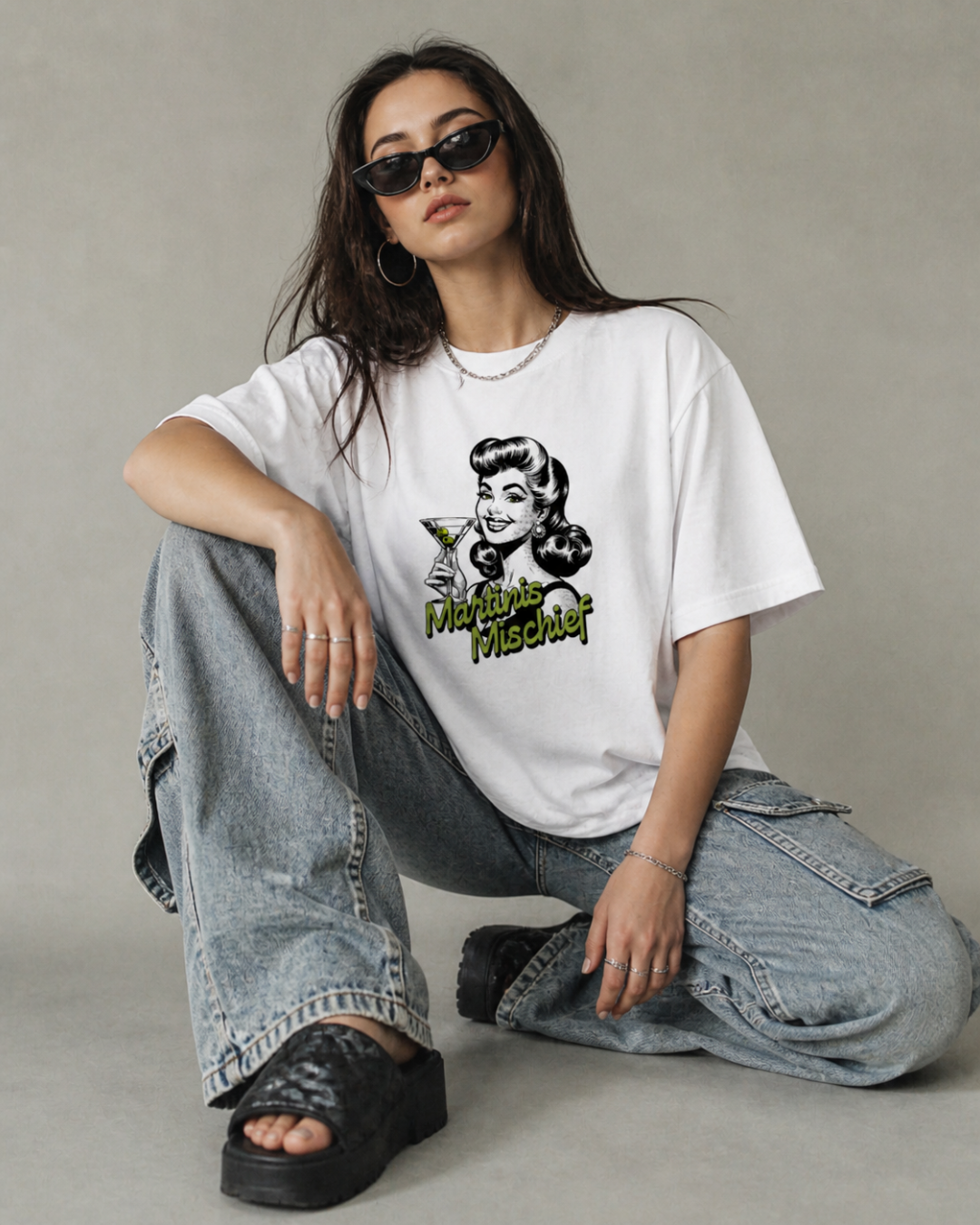 Martini’s Mischief Oversized T-Shirt