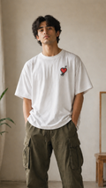 Minimal Heart Graphic Oversized T-Shirt