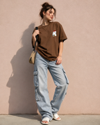 Cute Kitty Bow Oversized T-Shirt