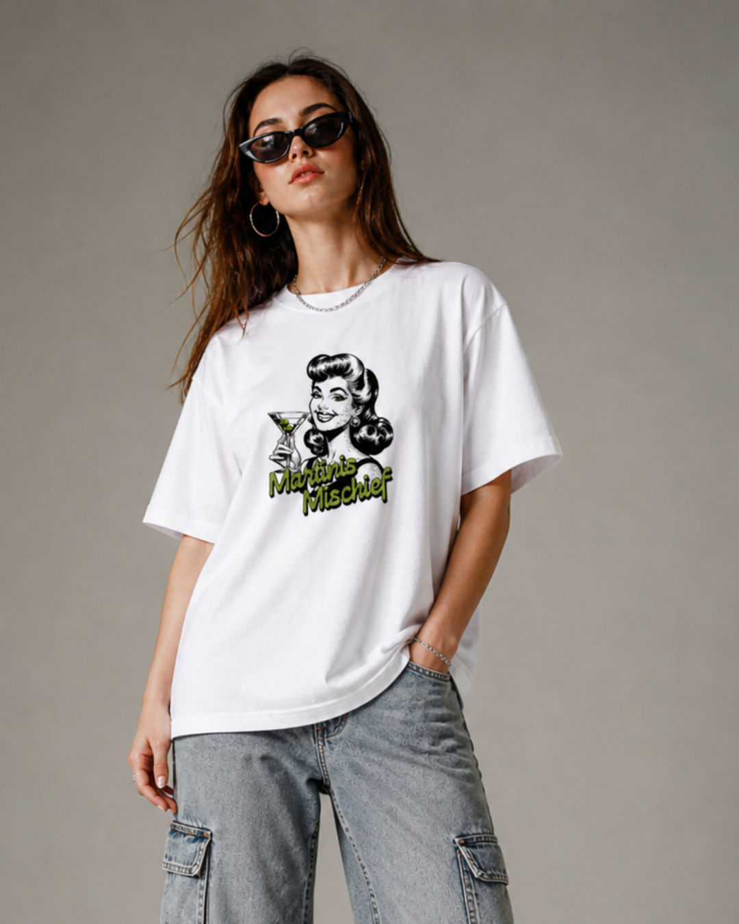 Martini’s Mischief Oversized T-Shirt