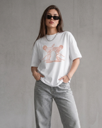 Cheers Line Art Oversized T-Shirt