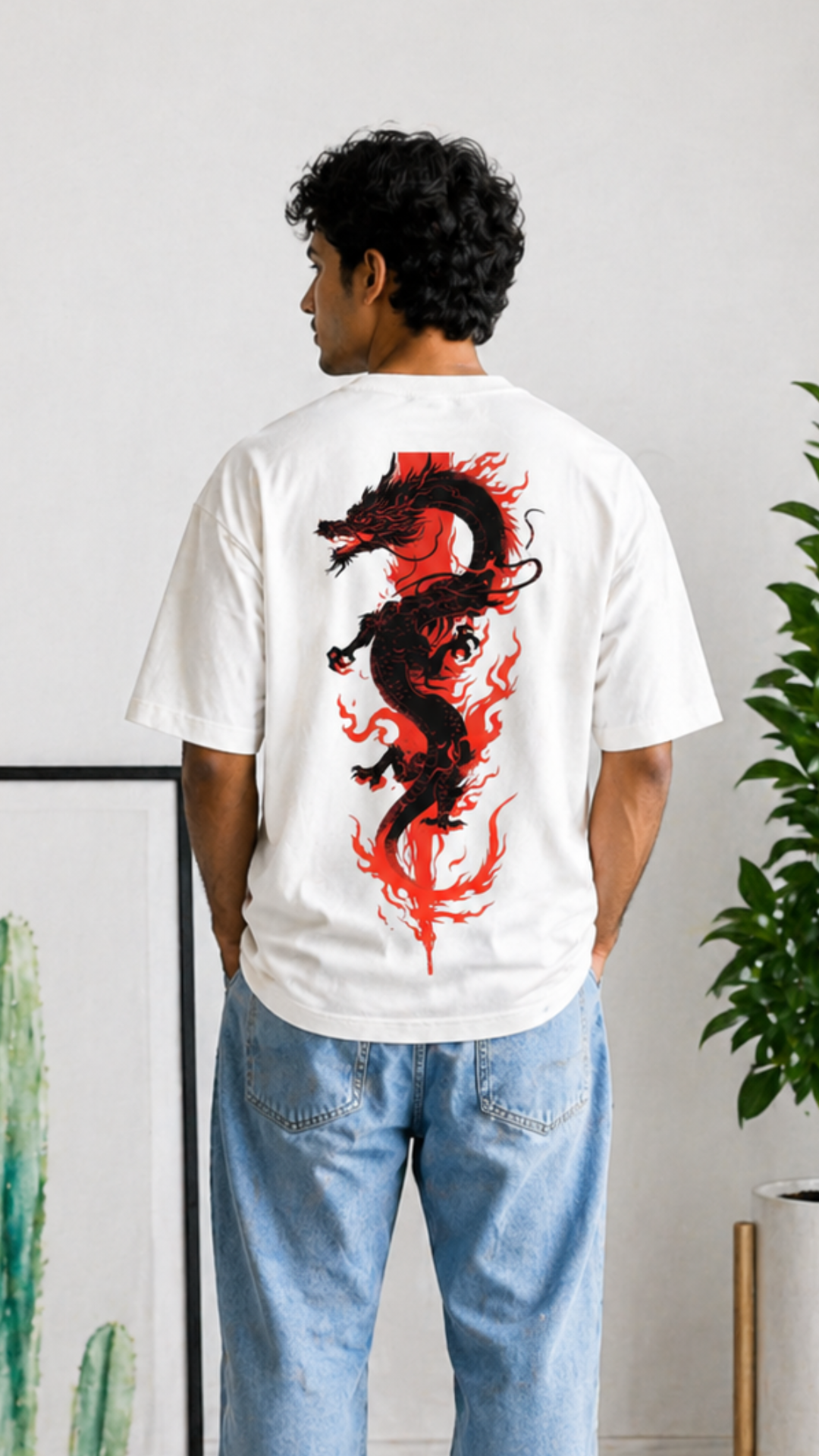 Inferno Dragon Oversized T-Shirt
