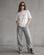 Cheers Line Art Oversized T-Shirt