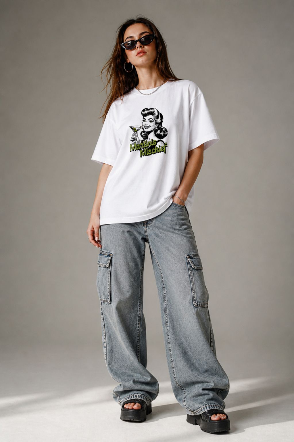 Martini’s Mischief Oversized T-Shirt