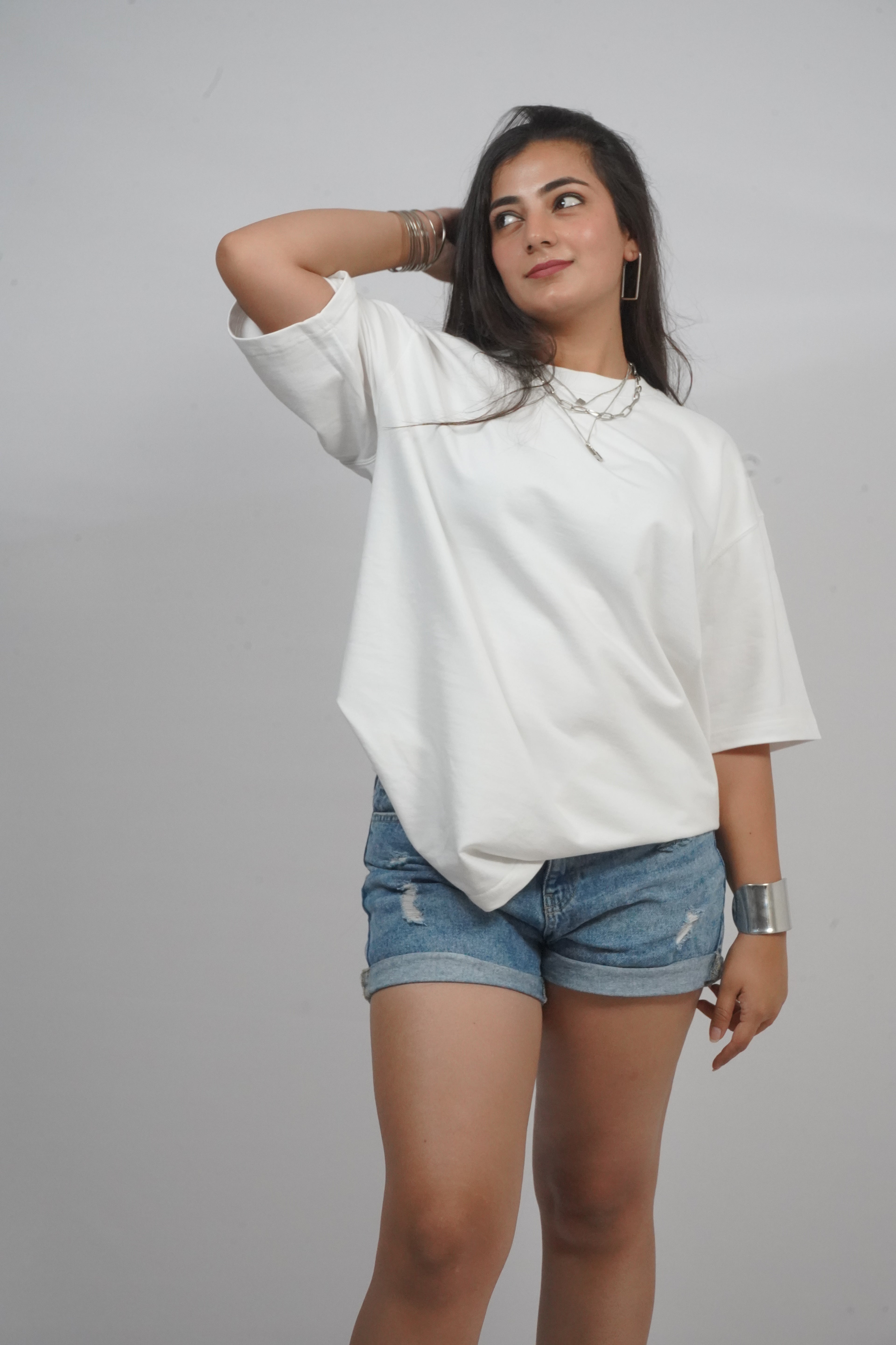 Scarlet Veil Oversized Tee