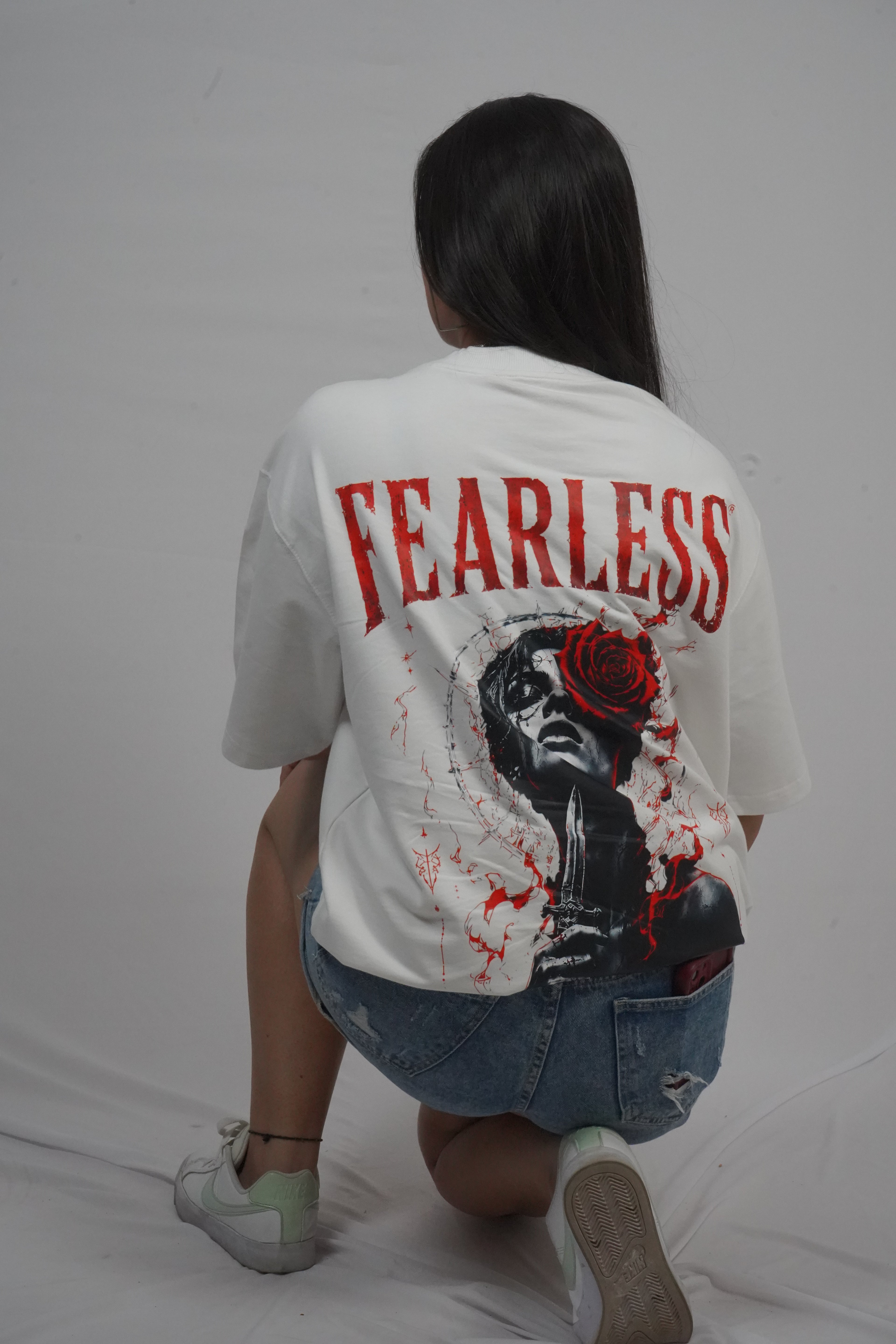 Scarlet Veil Oversized Tee