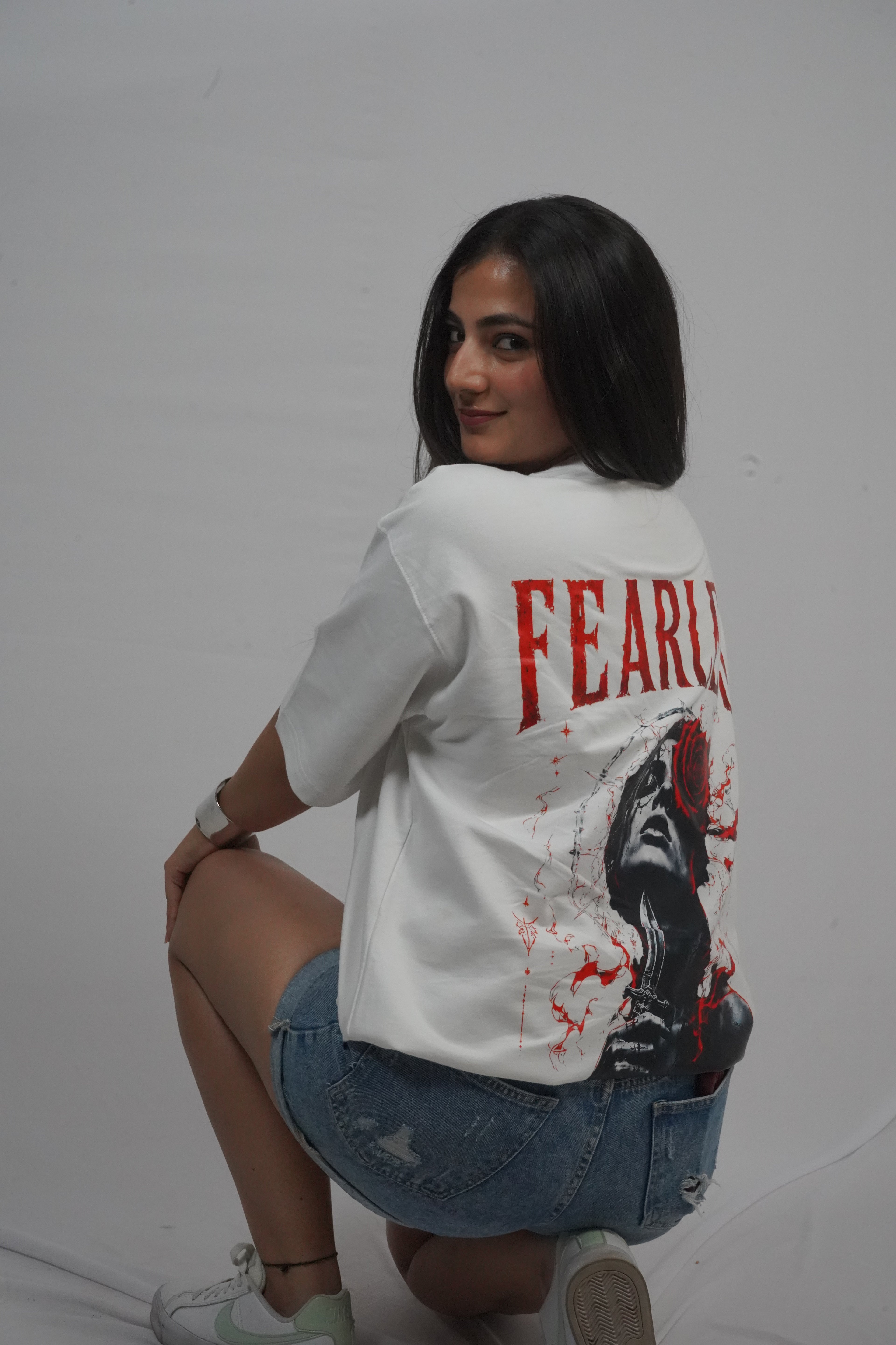 Scarlet Veil Oversized Tee