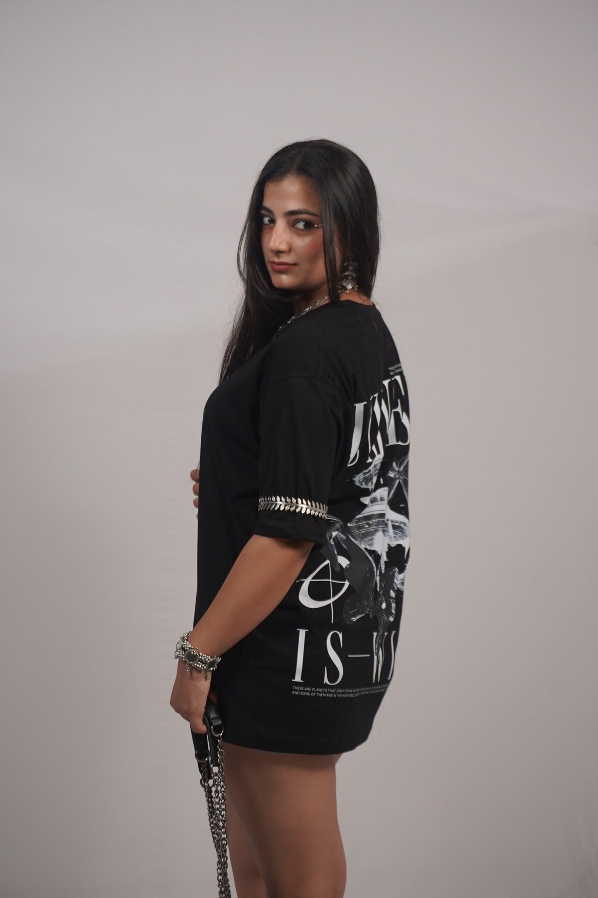 Cosmic Drift Oversized T-Shirt Women