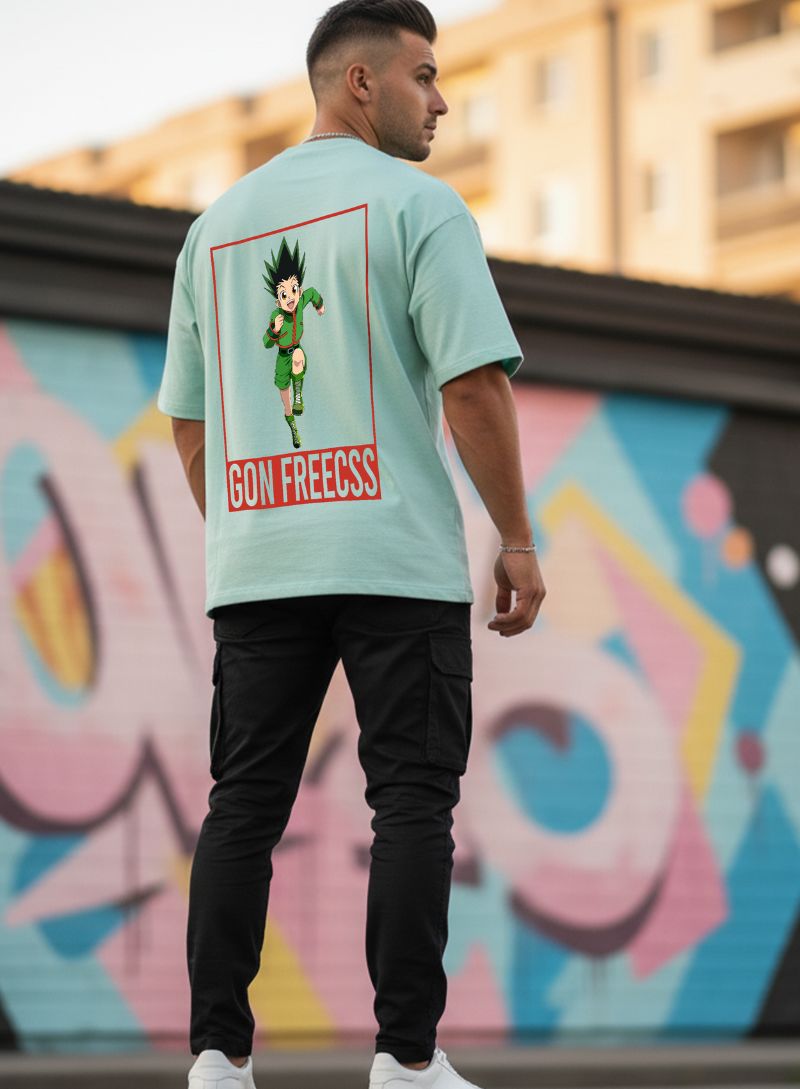 Gon Freecss Dynamic Pose Oversized T-Shirt