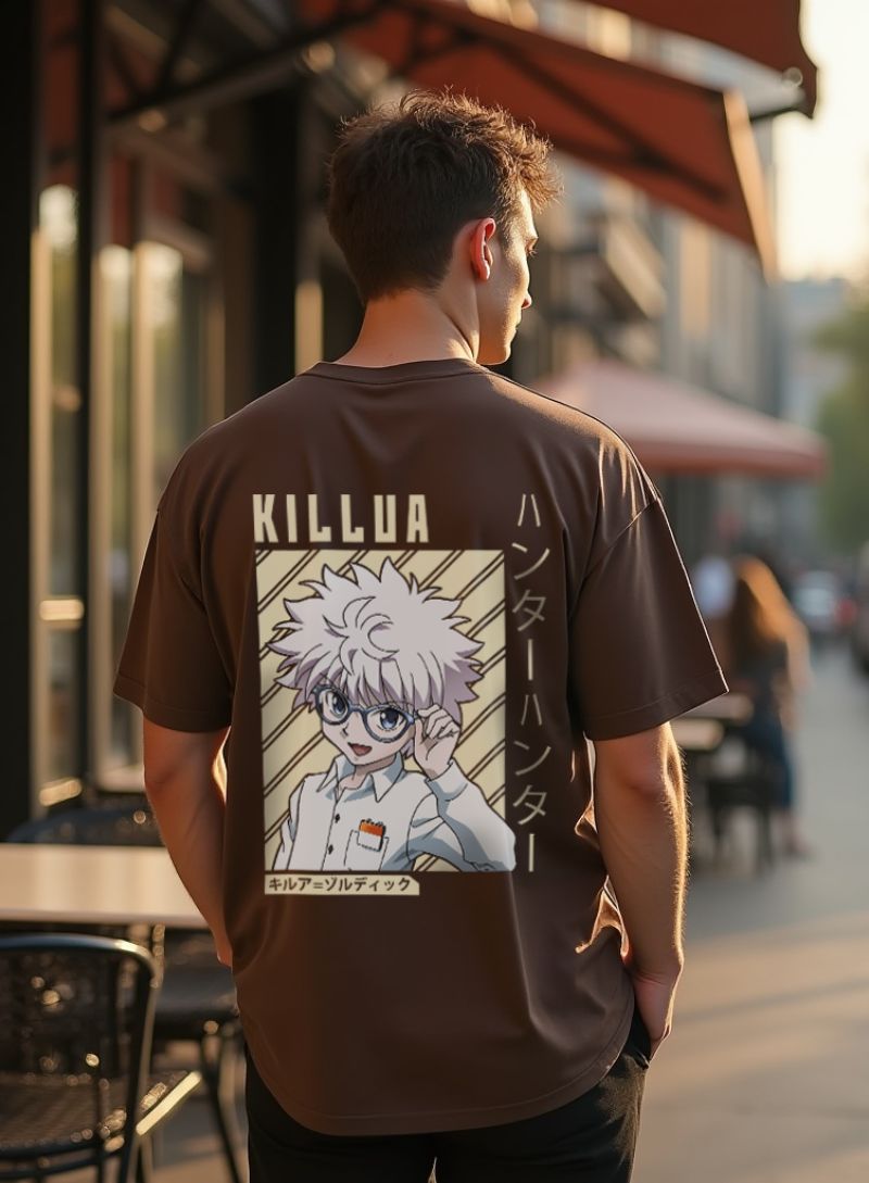 Killua Zoldyck Studious Look Oversized T-Shirt