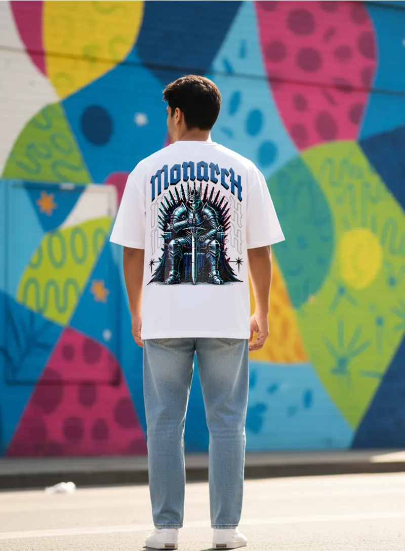 Monarch Oversized White T-Shirt