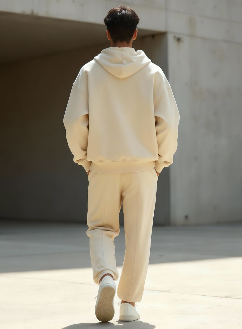 Sand Minimalist Oversized Hoodie & Jogger Set