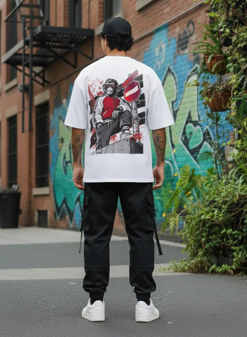 Masked Primate Drop-Shoulder T-shirt