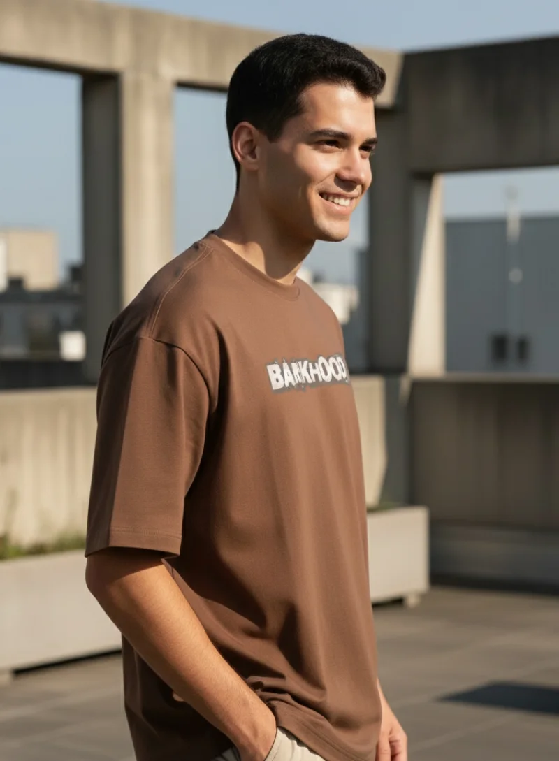 Doberman Drip Oversized Brown Tshirt