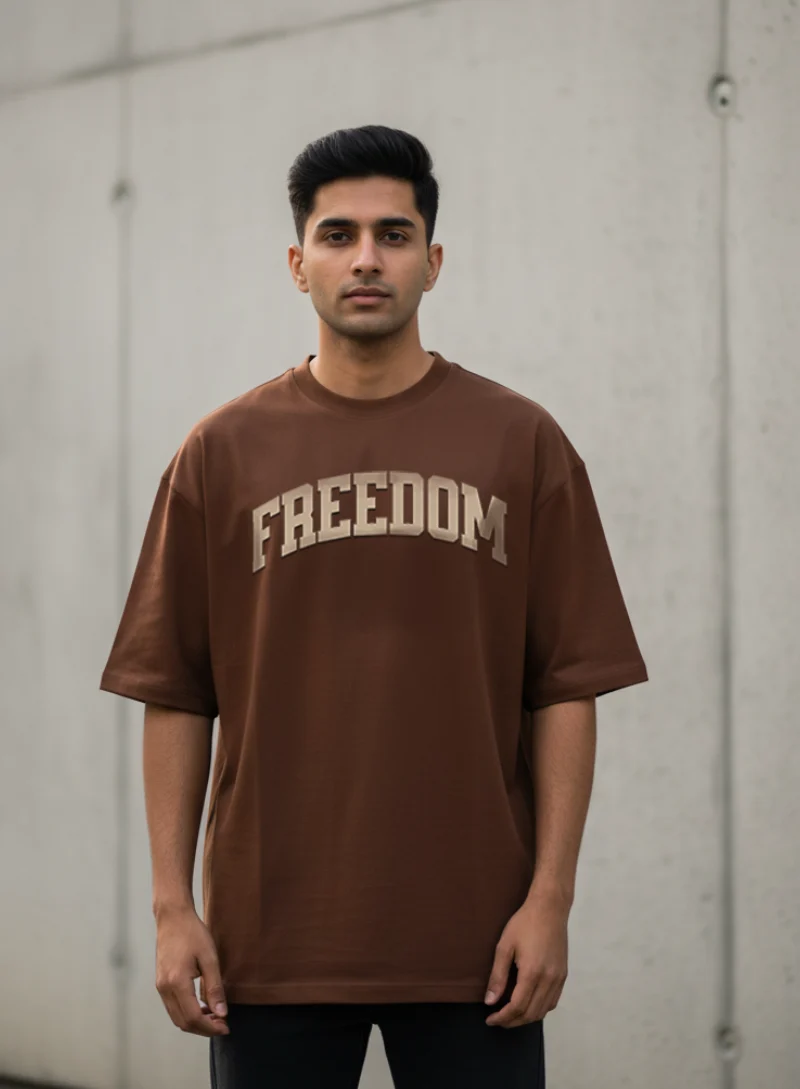 Bald Eagle Oversized Brown Tshirt