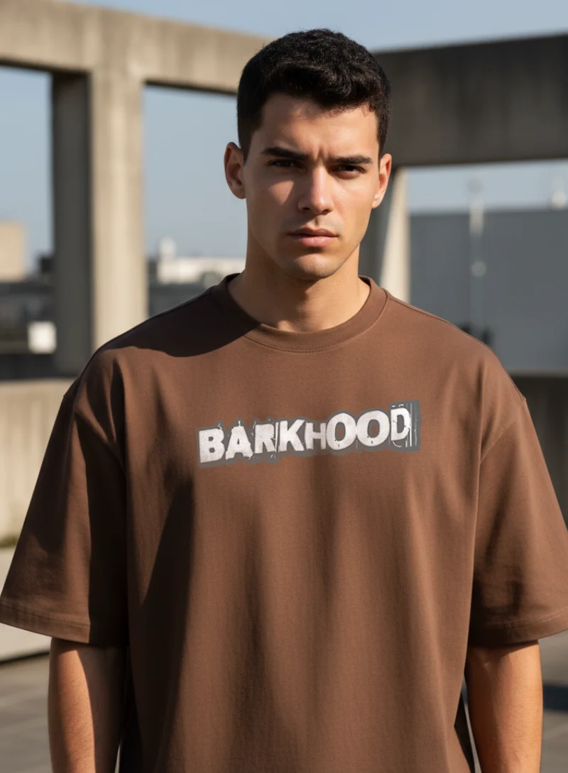 Doberman Drip Oversized Brown Tshirt